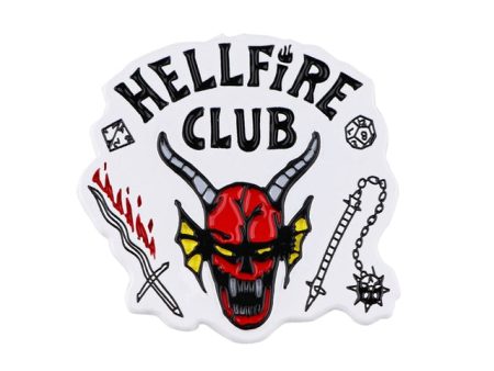 STRANGER THINGS: HELLFIRE CLUB (WHITE BACKGROUND)(ENAMEL) - PIN For Discount