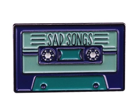 CASSETTE: SAD SONGS (GREEN)(ENAMEL) - PIN on Sale