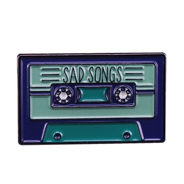 CASSETTE: SAD SONGS (GREEN)(ENAMEL) - PIN on Sale