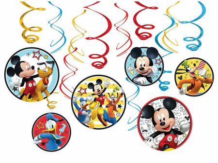 Mickey On The Go Swirl Decorations 12pcs Online