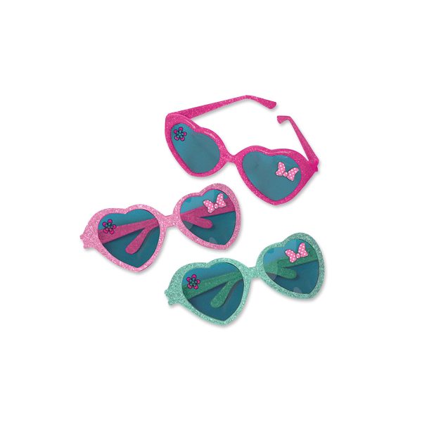 Minnie Mouse Glitter Heart Glasses 6pcs Discount