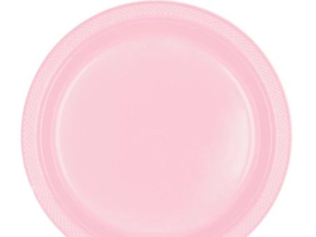 Blush Pink Plastic Plates 9in, 20pcs Sale