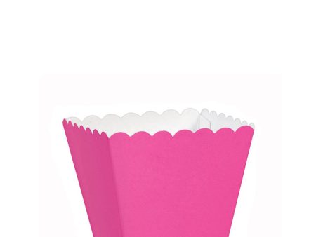 Bright Pink Scalloped Favor Boxes 100pcs Supply