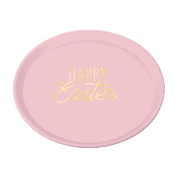 Happy Easter Round Coupe Platter Hot-Stamped Plastic 14in Discount