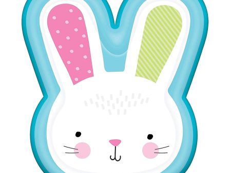 Easter Bunny Shaped Paper Plates 10in, 8pcs Hot on Sale