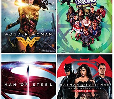 WONDER WOMAN SUICIDE SQUAD MAN OF STEEL   - BLU-DC 4 MOVIE COLLECTION Online Sale