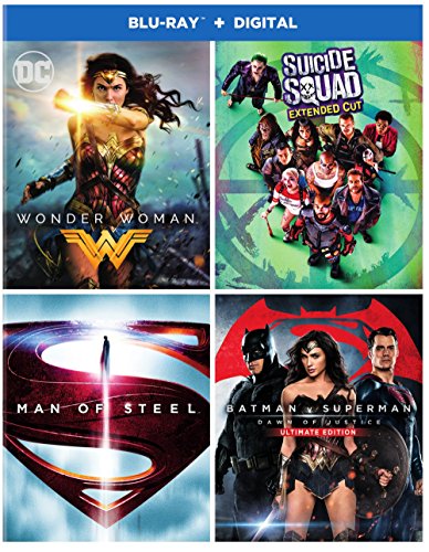 WONDER WOMAN SUICIDE SQUAD MAN OF STEEL   - BLU-DC 4 MOVIE COLLECTION Online Sale